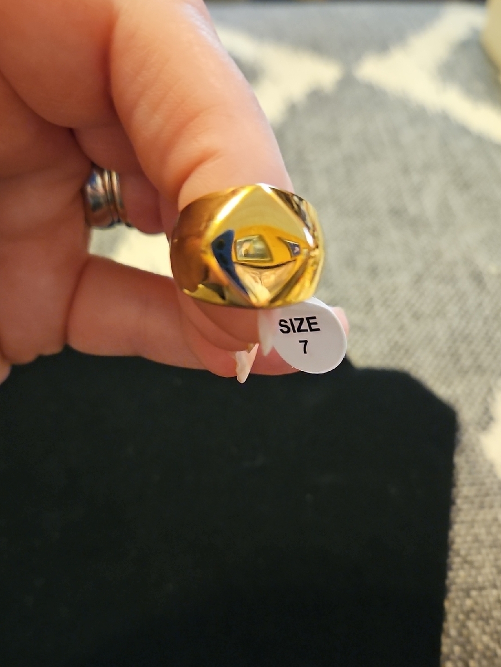 Plunder Gold Sculpted Diamond Dome Ring